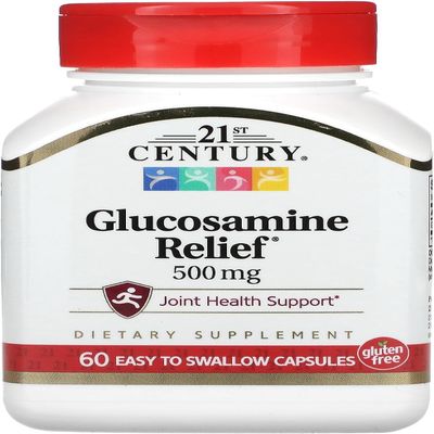 21st Century Glucosamine Relief 500 Mg, 60 Easy to Swallow Capsules, (Pack of 3)