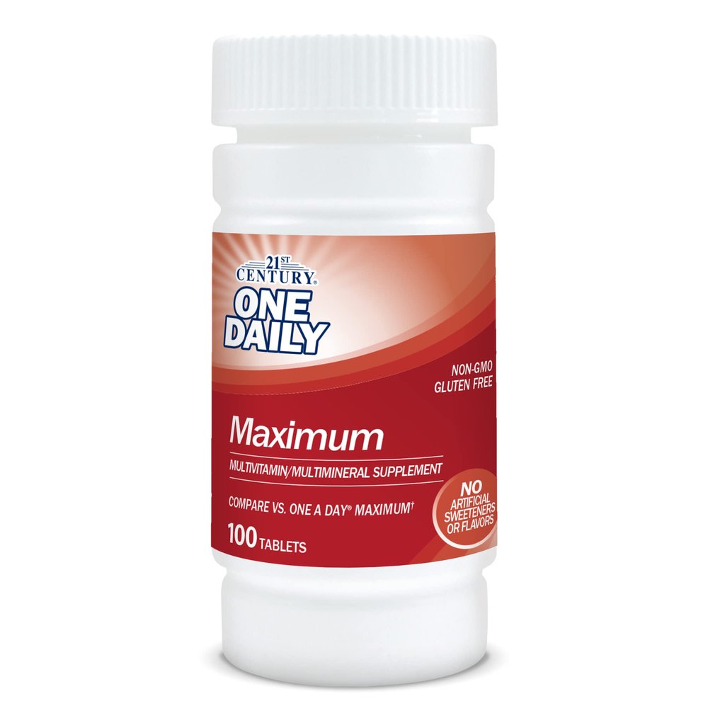 21st Century One Daily Maximum Tablets, 100 Count (Pack of 3)