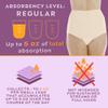 Wearever Women's Cotton Comfort Incontinence Panties for Bladder Control with Regular Absorbency - Reusable & Washable Leak Proof Underwear 150 ml (Pack of 3) (Beige) (S) (Fits Hip Sizes: 35-37") view 2