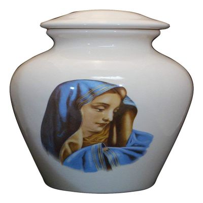 Madonna Urn- Cremation Urn or Keepsake for Ashes - Hand Made Pottery