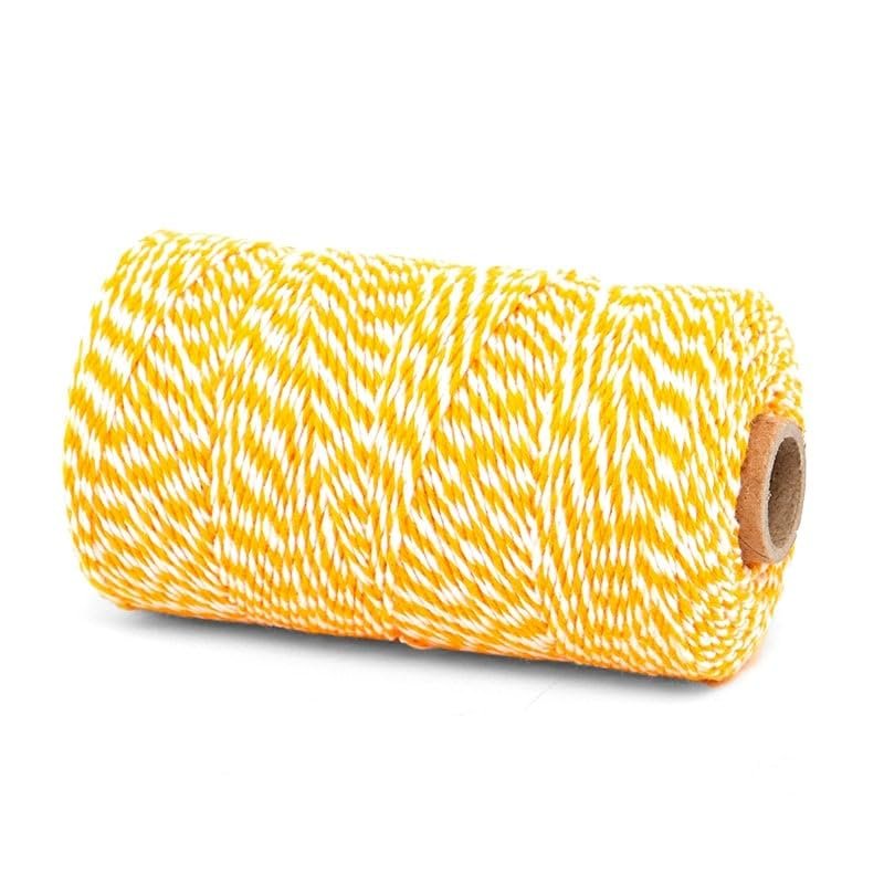 4 Ply 240 Yards Daffodil/White Pm Baker s Twine | Length - 240 Yards