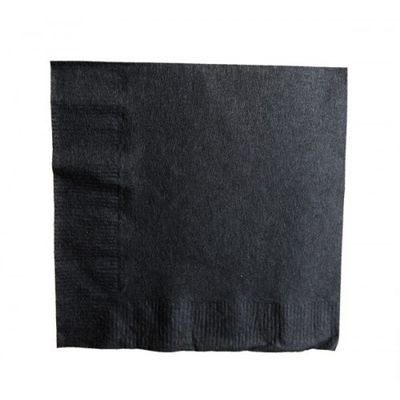 1 Ply Black Embossed Beverage Napkins- 1000/case