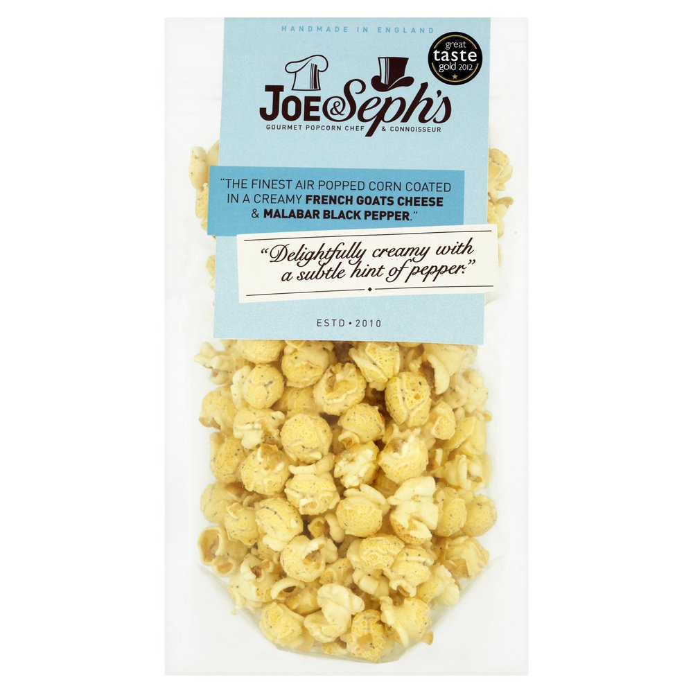 Joe & Seph's - French Goats Cheese & Malabar Black Pepper Popcorn - 90g