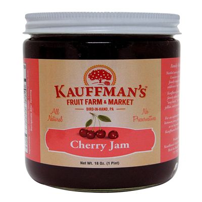 Kauffman Orchards Cherry Jam, All Natural, No Preservatives, 18 Oz. (Pack of 1)