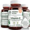 Natural Nutra Vitamin E 200 IU Supplement for Skin, Hair and Nails, Promote Heart Health, Helps Reduce Redness, Helps to Prevent Skin Texture, Promoted Immune System, Gluten Free, 60 Softgels view 1