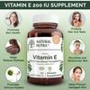 Natural Nutra Vitamin E 200 IU Supplement for Skin, Hair and Nails, Promote Heart Health, Helps Reduce Redness, Helps to Prevent Skin Texture, Promoted Immune System, Gluten Free, 60 Softgels view 3