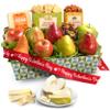 A Gift Inside Valentine's Day Fruitfully Classic Fresh Fruit Basket Gift with Crackers, Cheese and Nuts view 1