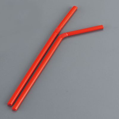 Mizuno Sangyo EST5103 Straws, Flex, Bare Red, 500 Pieces