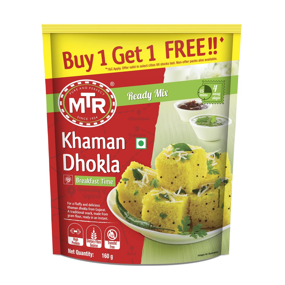 160g Khaman Dhokla Mix: Buy One, Get One Free by MTR Foods