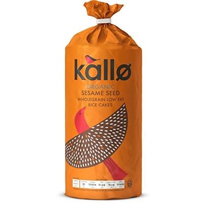 Kallo - Fairtrade Organic Sesame Seed Wholegrain Rice Cakes - 130g (Case of 6)