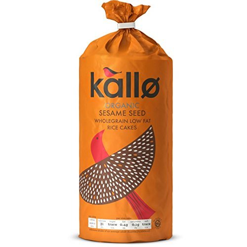 Kallo - Fairtrade Organic Sesame Seed Wholegrain Rice Cakes - 130g (Case of 6)