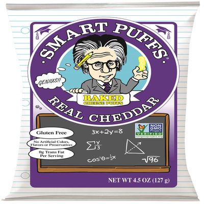 Pirate's Booty Brands Non-GMO Smart Puffs, Reall Cheddar, 4.5 Ounce (Pack of 12)