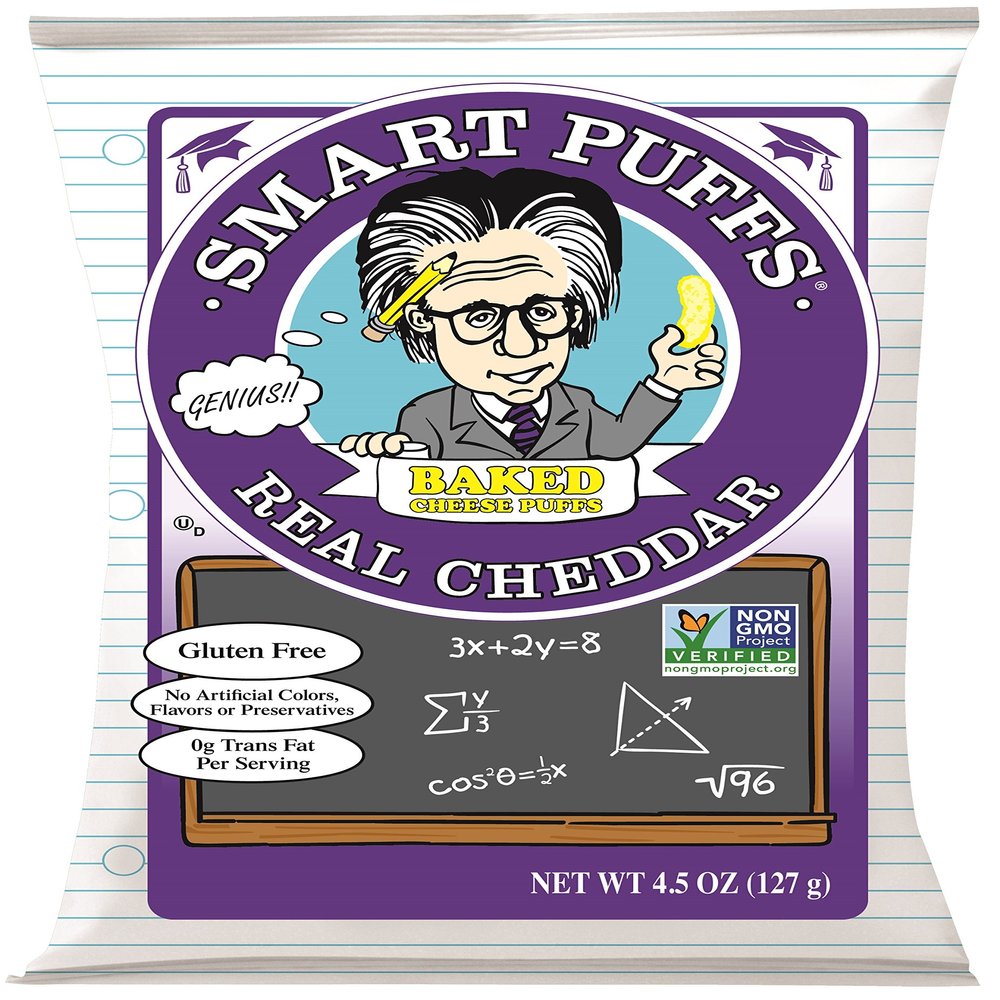 Pirate's Booty Brands Non-GMO Smart Puffs, Reall Cheddar, 4.5 Ounce (Pack of 12)