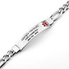 A & L Engraving Personalized Medical Alert Bracelet - Figaro Link ID Bracelet - Custom Engraved Emergency Bracelet - Ships from USA view 3