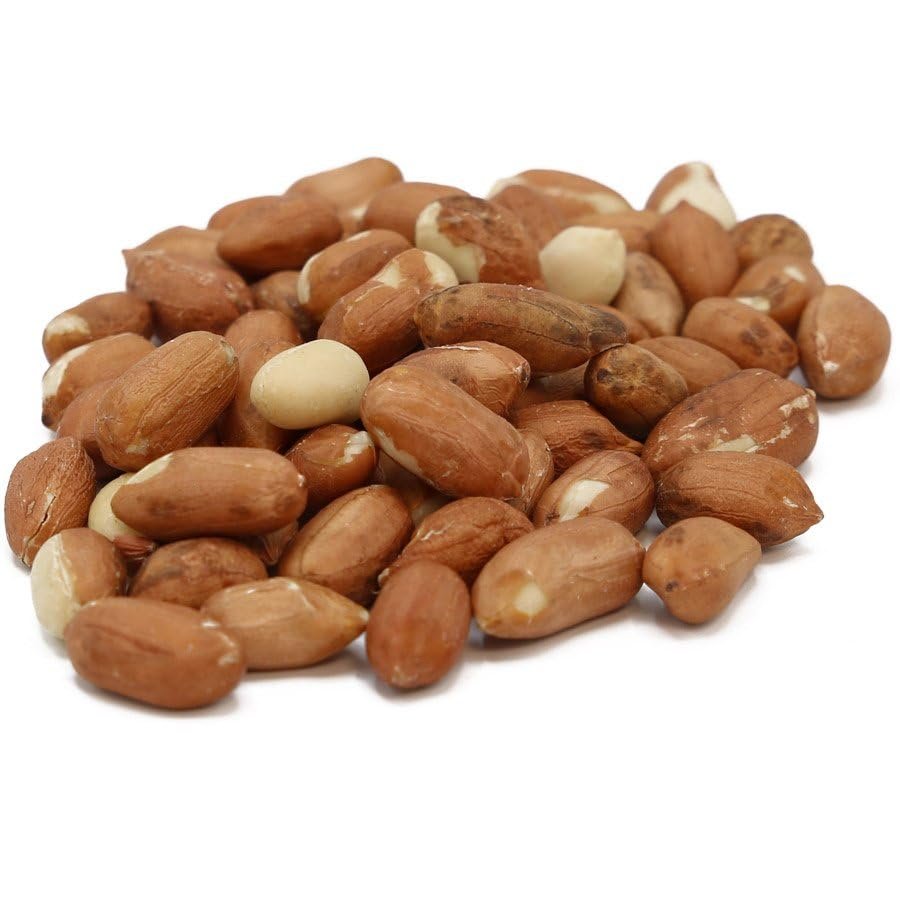RAW Red-Skin Peanuts, Shelled, Jumbo Runner, Bulk 10 Pound Box, Peanuts Great For Trail Mix and Cooking
