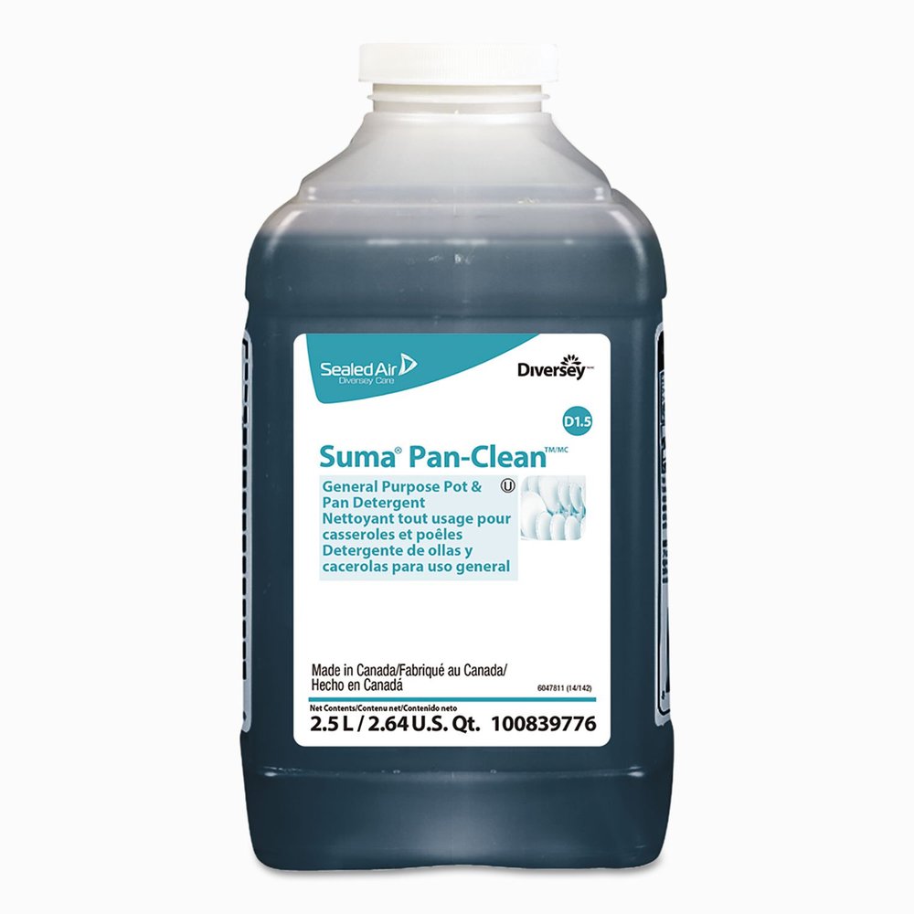 Diversey 100839776 Suma Premium Pot & Pan Detergent Citrus Scent 2.5 L Bottle 2/Carton