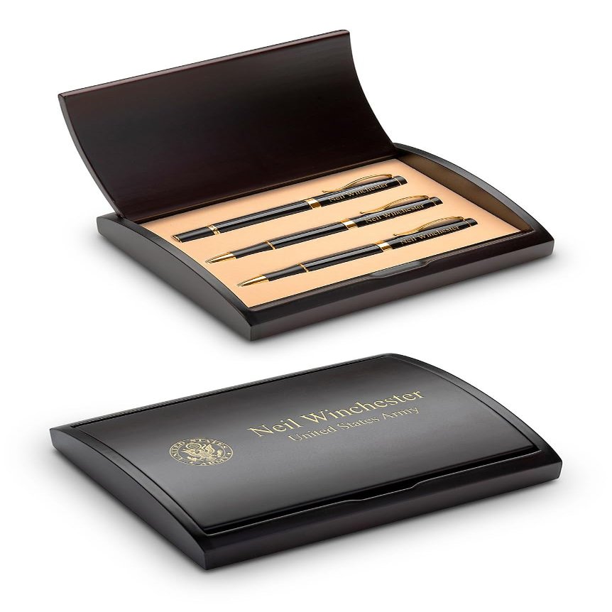 Executive Gift Shoppe | US Army Personalized Three Piece Pen & Pencil Gift Set