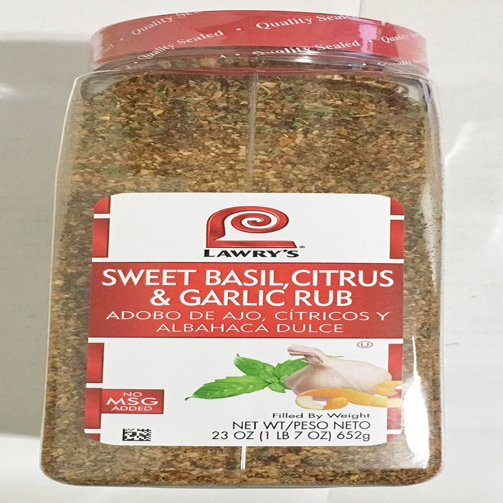 23oz Lawry's Sweet Basil, Citrus & Garlic Rub, Pack of 2