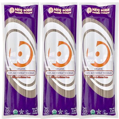 3-PACK, 100% Buckwheat Pasta Noodles, Organic & Gluten-Free- 1.65lbs/ 3 servings per package