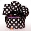 1 1/2" X 25 Yards Black Jumbo Dots Wired Satin Ribbon view 1