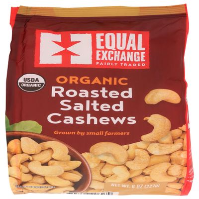 Equal Exchange Organic Roasted Salted Cashews, 8 Ounce