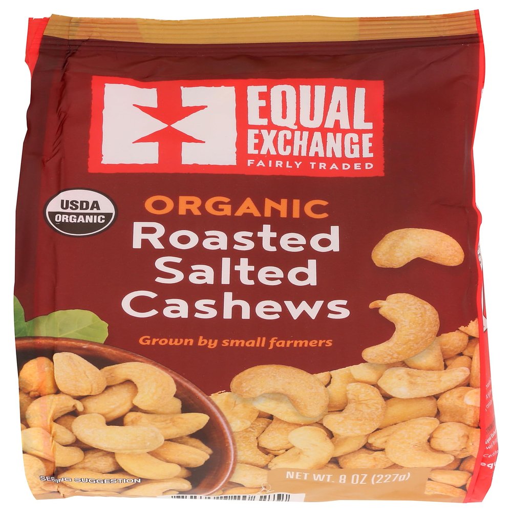 Equal Exchange Organic Roasted Salted Cashews, 8 Ounce