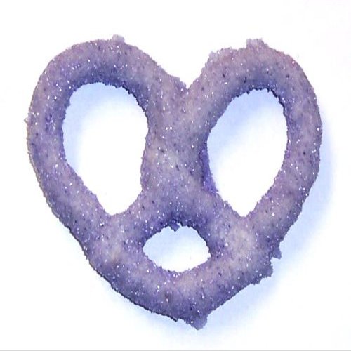 Scott's Cakes White Chocolate Covered Pretzels with Lavender Sugar in a 1 Pound White Bakery Box