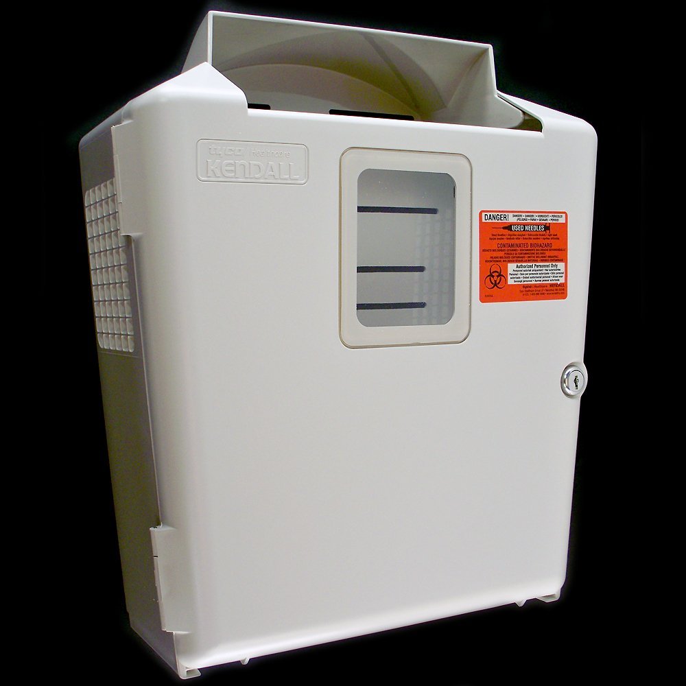 Tyco Kendall In-Room Wall Mount Medical Sharps Disposal Waste System