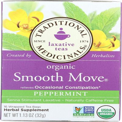 Traditional Medicinals Organic Smooth Move, Peppermint, 16 Count Box