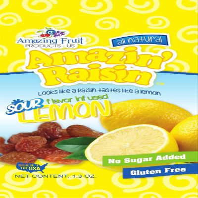 Amazin' Raisin Flavor Infused Raisins 1.3-ounce Bags (Pack of 48) ( Sour Lemon )