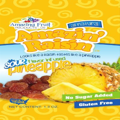 Amazin' Raisin Flavor Infused Raisins 1.3-ounce Bags (Pack of 48) ( Sour Pineapple )