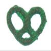 Scott's Cakes Milk Chocolate Covered Pretzels with Green Sugar in a 1 Pound Clear Cello Bag view 1