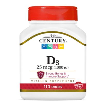 21st Century D 1000 iu Tablets, 110-Count (Pack of 3)