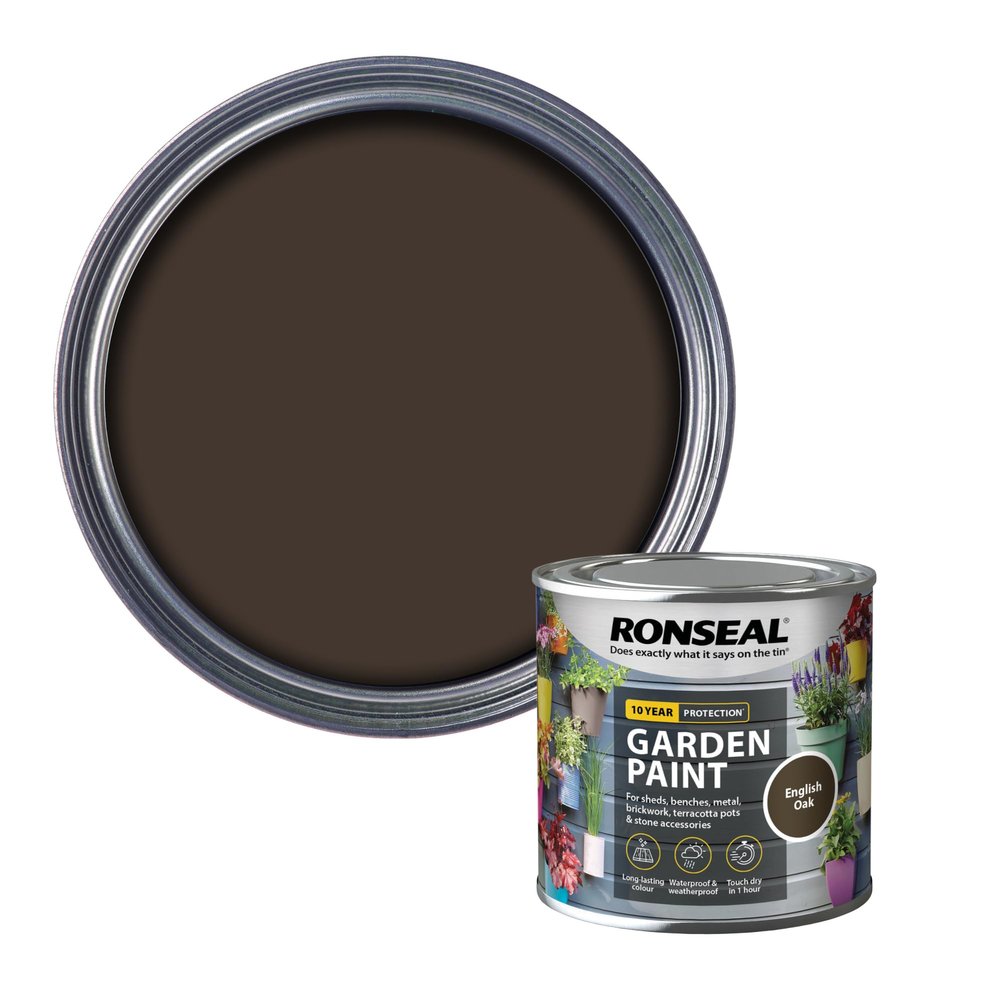 Ronseal - Garden Paint English Oak 250ml