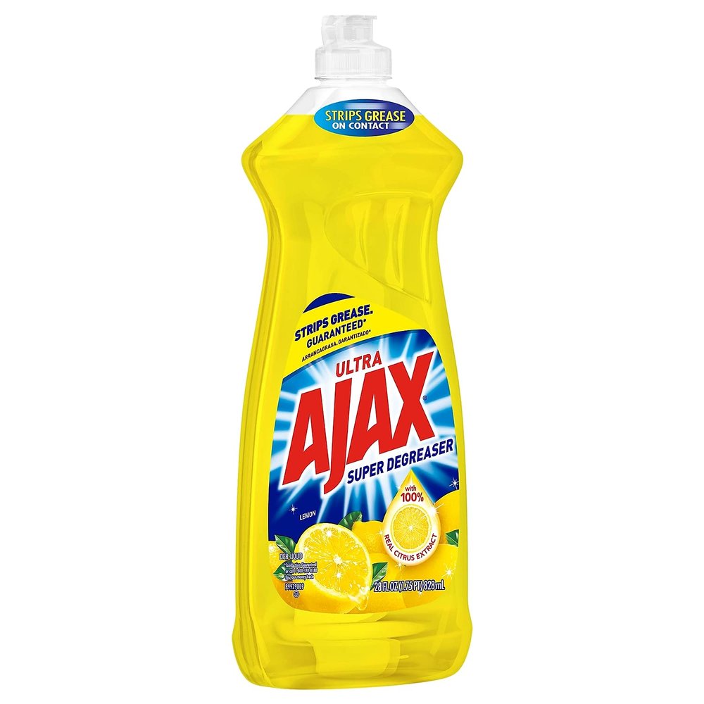 Ajax 44673 Dish Detergent Lemon Scent 28 oz Bottle 9/Carton