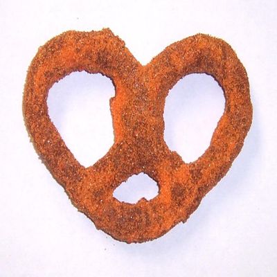 Scott's Cakes Milk Chocolate Covered Pretzels with Orange Sugar in a 1 Pound Clear Cello Bag