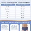 Wearever Mens Incontinence Briefs for Bladder Control with Super Absorbency - Reusable & Washable Leak Proof Underwear for Men 300 ml (Single Pair) (Gray) (L) (Waist 38-40") view 3
