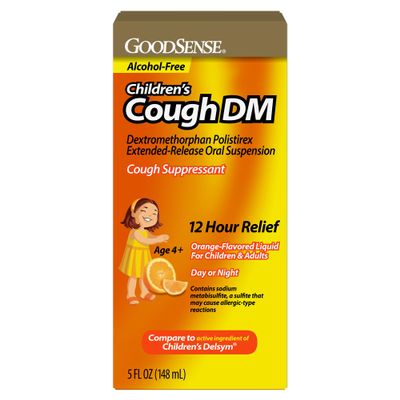 GoodSense Children's 12 Hour Cough DM syrup, Orange Flavor, 5 Fl Oz