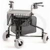 3 Wheeled Walker Red Color Wire Basket and Large Vinyl Storage Pouch Included. Weight Capacity 250 lbs. view 1