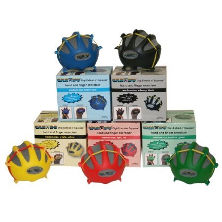 Alimed Hand Exerciser Digi-Extend n' Squeeze Medium Black X-Hard