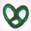 Scott's Cakes Dark Chocolate Covered Pretzels with Green Sugar in a 1 Pound Clear Cello Bag view 1
