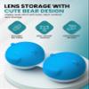 SPORTS WORLD VISION 3PCS Blue Bear Range Contact Lens Cases | Cute Animal Lens Holder Case | Lightweight, Portable & Distinctive Design |Contact Lens Travel case, Storage/Soaking Lens Solution Box view 2