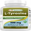 Best Naturals L-Tyrosine 500 Mg 180 Capsules - Supports Mental Alertness, Energy, Focus, Healthy Glandular Function and Balance view 1