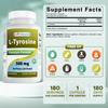 Best Naturals L-Tyrosine 500 Mg 180 Capsules - Supports Mental Alertness, Energy, Focus, Healthy Glandular Function and Balance view 2
