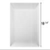 Exquisite Disposable-White-Plastic-Plates-Square Linear (40 Pack) Wedding Dinner Fancy Tableware Dishes (10.25 Inch., White) Single Size Set view 2