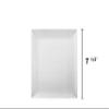 Exquisite Disposable-White-Plastic-Plates-Square Linear (40 Pack) Wedding Dinner Fancy Tableware Dishes (7.5 Inch., White) Single Size Set view 2