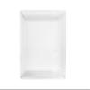 Exquisite Disposable-Clear-Plastic-Plates-Square Linear (40 Pack) Wedding Dinner Fancy Tableware Dishes (7.5 Inch., Clear) Single Size Set view 1