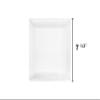 Exquisite Disposable-Clear-Plastic-Plates-Square Linear (40 Pack) Wedding Dinner Fancy Tableware Dishes (7.5 Inch., Clear) Single Size Set view 2