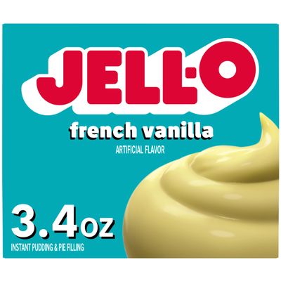 Jell-O Instant Pudding & Pie Filling Mix, French Vanilla Flavor, Fat Free Creamy Dessert for Baking, Pies & No-Bake Recipes, 3.4 oz (Pack of 3)