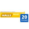 Halls Sticks, Honey-Lemon, 9-Drop Sticks (Pack of 20) view 1